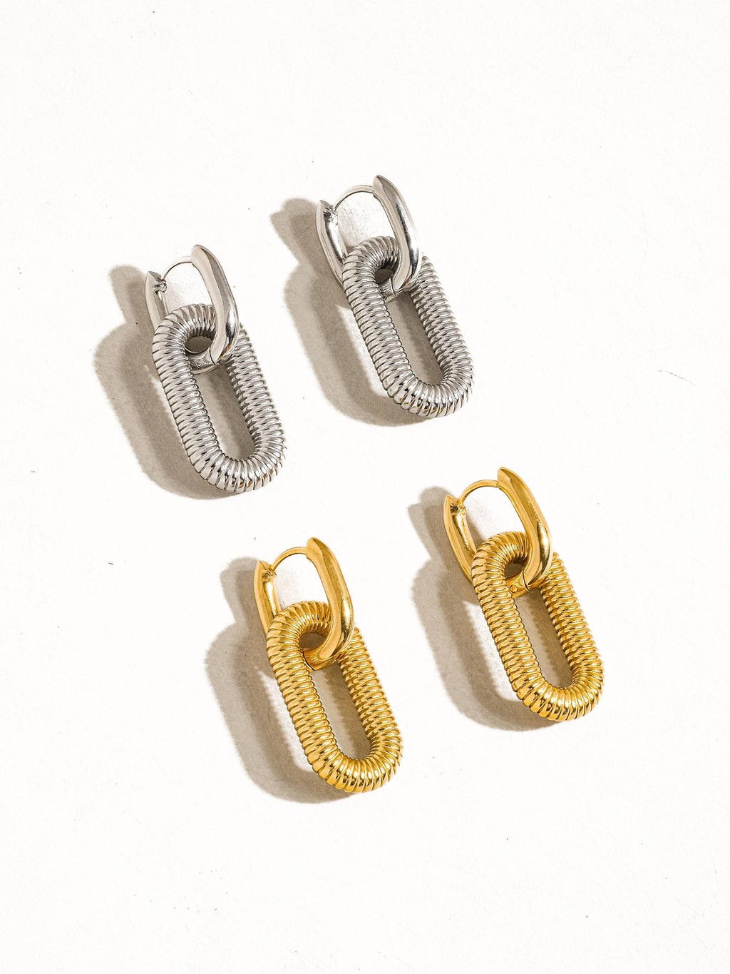 Mimi Double Chain Hoop Earring