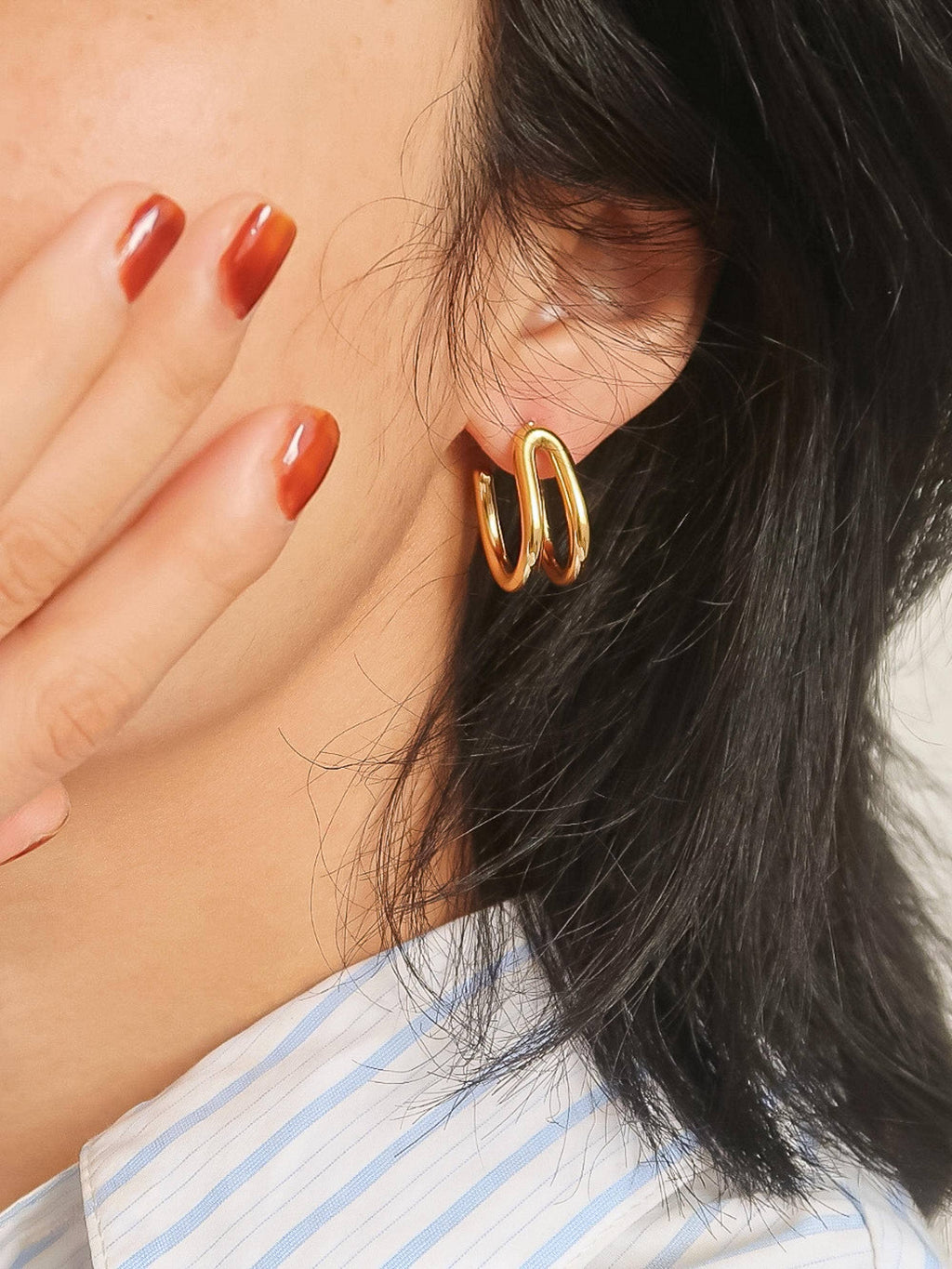 Cosette Double Hoop Earring