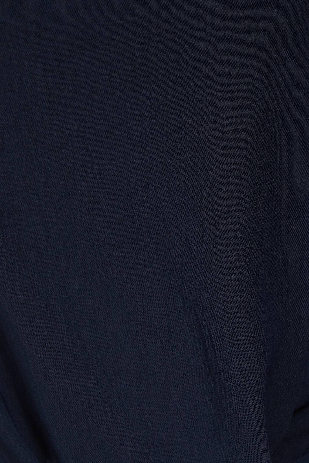 SOLID WOVEN TEE WITH FRONT KNOT DETAIL
