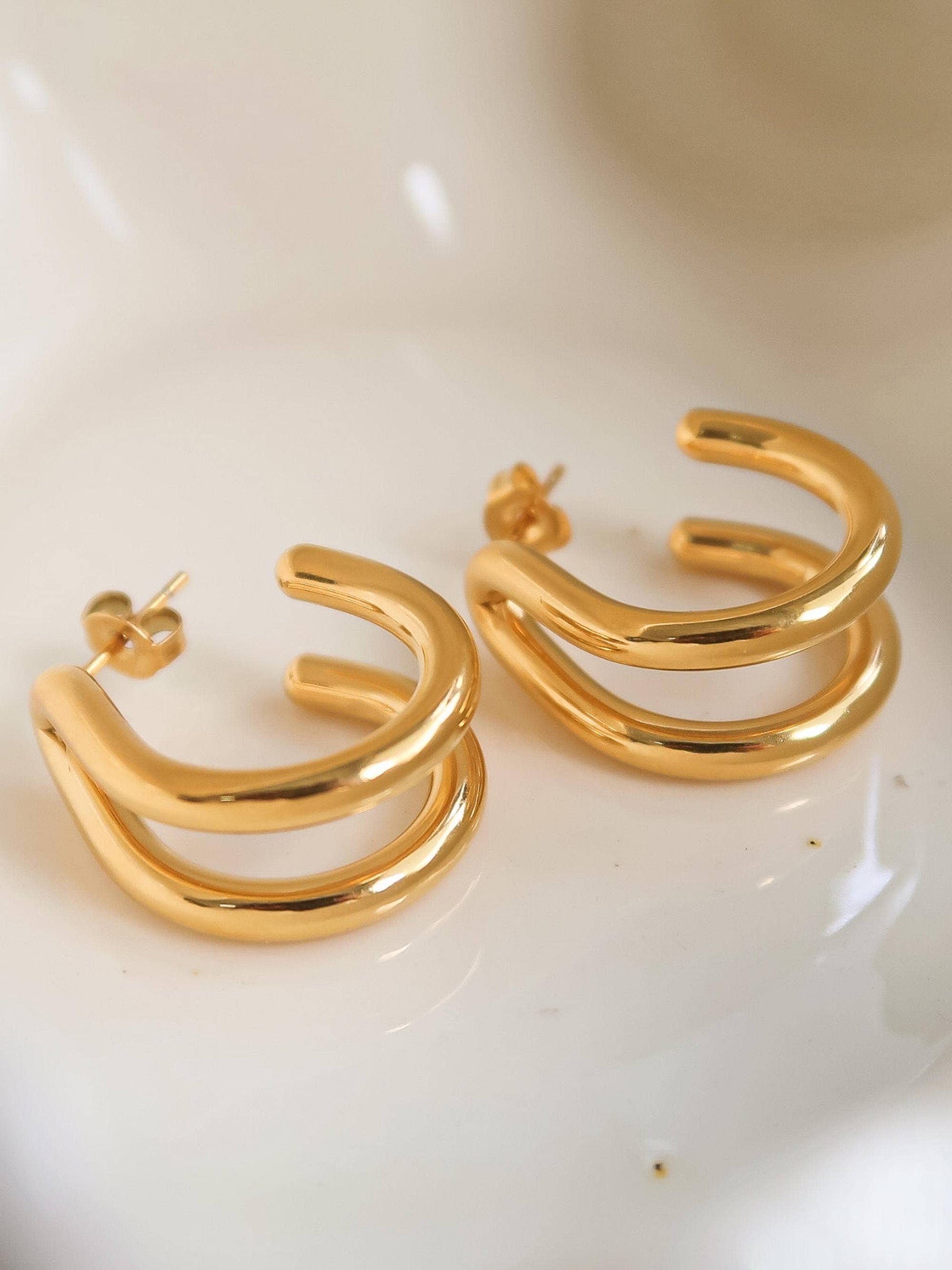 Cosette Double Hoop Earring