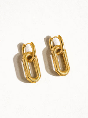 Mimi Double Chain Hoop Earring