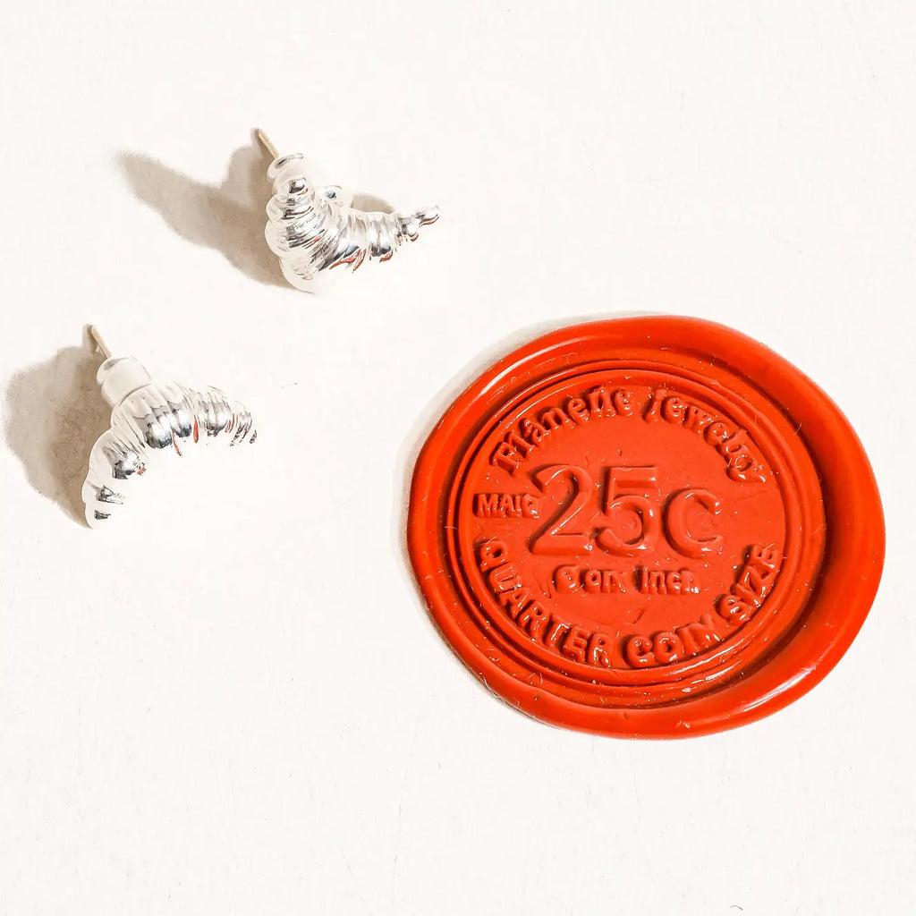 Eliza Croissant Stud- Silver